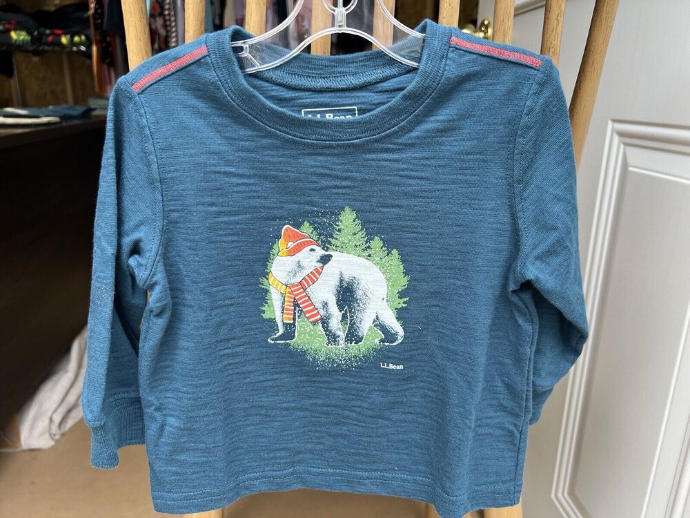 L.L. Bean Polar Bear Long Sleeve Tee- Size 6-12 months